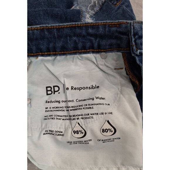 BP Mid-Rise Distressed Cut-Off Blue Jean Shorts /NWOT, Size 26 - Picture 4 of 6